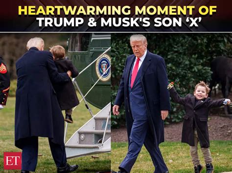 Heartwarming moment of Trump & Musk's son, little 'X' go viral ...