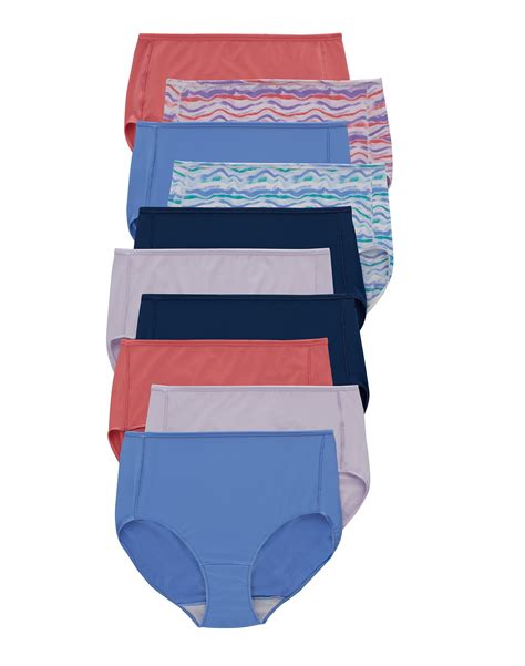 Hanes Women's Brief Underwear, Moisture-Wicking, 10-Pack | Hanes