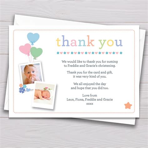 Christening Thank You Card Template Free at Kyle Rodriguez blog