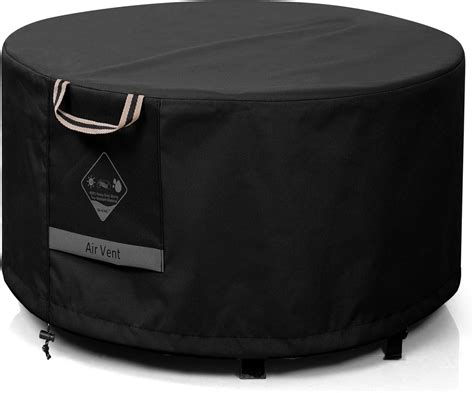 Amazon.com : QH.HOME Fire Pit Cover Round, 100% Waterproof, 600D Strong ...