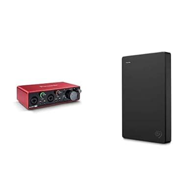 Buy Focusrite Audio Interface with Seagate Portable 2TB External Hard ...