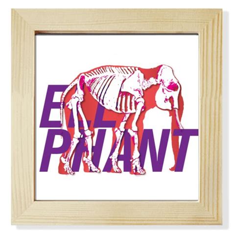 no/no Body Shape Elephant Skeleton Square Picture Frame Wall Tabletop ...