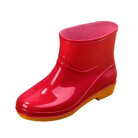 EHQJNJ Womens Rain Boots Ankle Wide Women Rain Shoes Shoes Comfortable ...