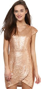 Miss Chase Women Sheath Gold Mini/Short Dress - Buy Gold Miss Chase ...
