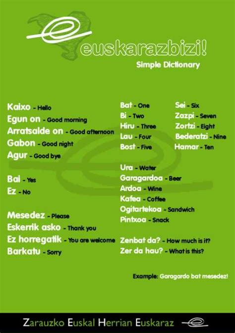 Image result for Words in Basque Language