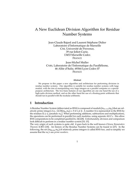 Image result for Euclidean Division Algorithm