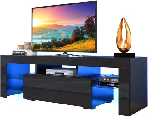 Buy TV Stand for 55 inch TV with Storage - Universal TV Stand with LED ...