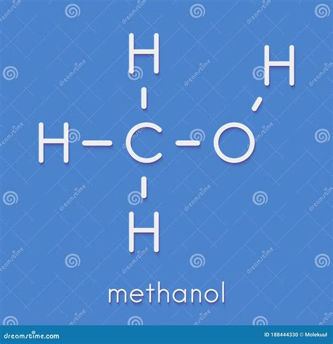 Methanol Methyl Alcohol, MeOH Molecule. Highly Toxic. Skeletal Formula ...
