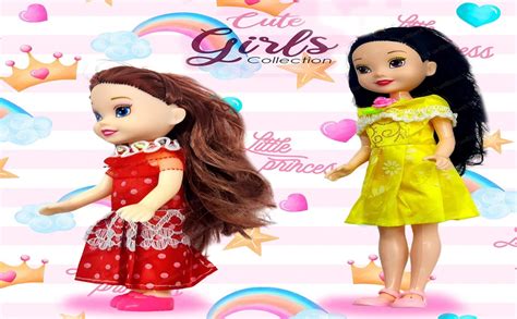 FunBlast Doll Toys for Kids- Pack of 2 Pcs Doll Toy for Girls- Cute ...