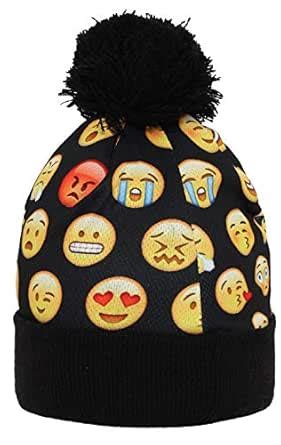 Buy Zacharias Boy's Kids Printed Woolen Cap (Pack of 1) (Kids-Emoji-Cap ...