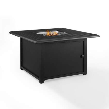 Crosley Dante Metal Fire Table; Black - 25.13 x 41.88 x 41.88 in ...