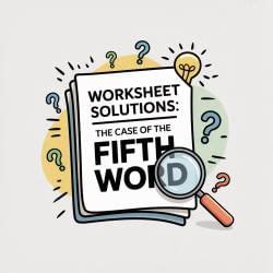 Worksheet Solutions: The Case of the Fifth Word - English Class 8 PDF ...