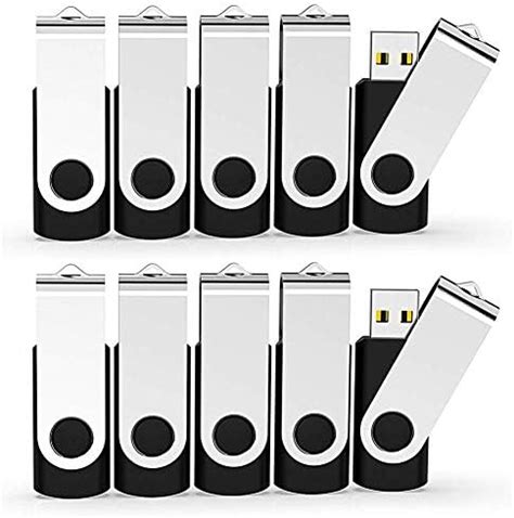 KEATHY USB 2.0 Flash Drive 10 Pack 32GB Swivel Memory Storage USB Stick ...