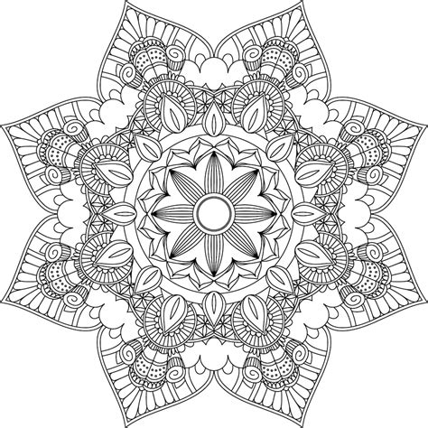 Complex Mandala Coloring Pages Printable