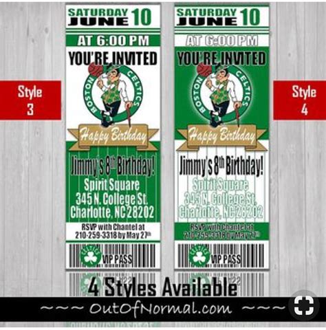 Free printable celtics tickets, Download Free printable celtics tickets ...