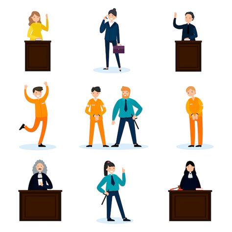 Mensen in de rechtbank | Gratis Vector