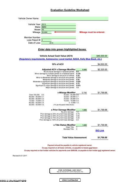 USAA Diminished Value Formula – Appraisal Engine Inc