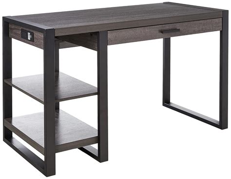 Walker Edison Modern Industrial Computer Gaming Desk Storage Shelves ...