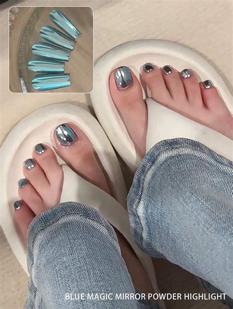 Nail Art-Mirror Blue Cat's Eye Magic Mirror Powder Nail Art Mirror ...