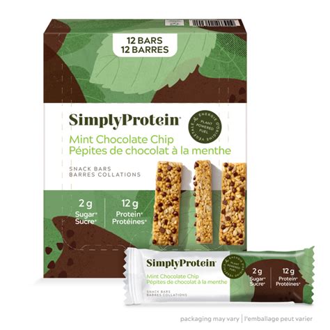 Mint Chocolate Chip Plant-Based Protein Bar - SimplyProtein®