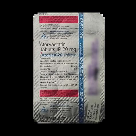 ATORICA 20MG TABLET 15'S Price, Uses, Side Effects & Substitutes | Medkart