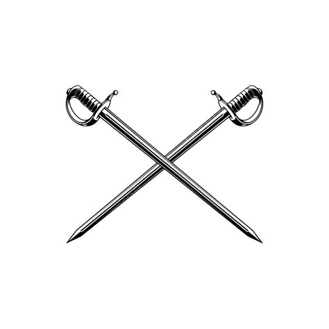 Saber Sword Vector Hd PNG Images, Crossed Pirate Sabers Saber Sword ...