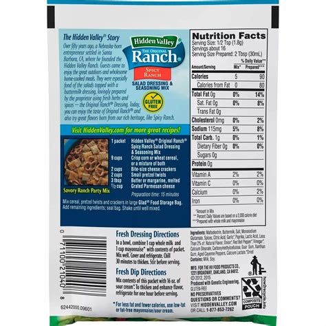 Ranch Seasoning Packet Whole Foods at Mary Bevis blog