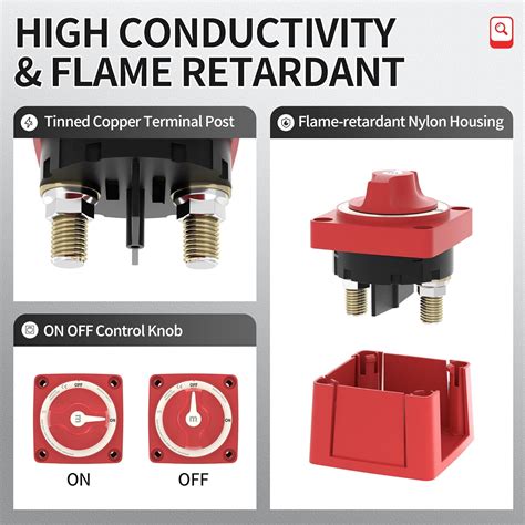 RVMARINEPAT Boat Battery Disconnect Switch Waterproof 12V 48V India | Ubuy