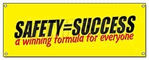 Safety=Success Winning Formula Banner Sign Worker Procedure OSHA Safe ...