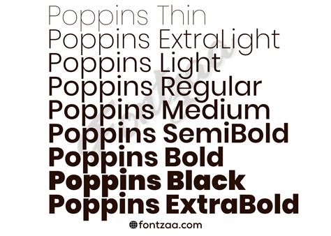 Poppins Font - Fontzaa - Exclusive Fonts Library