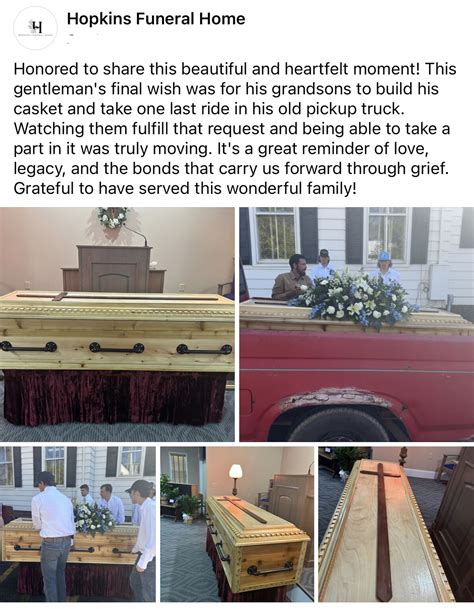 Shout-out to Hopkins Funeral Home for taking part in such a touching ...