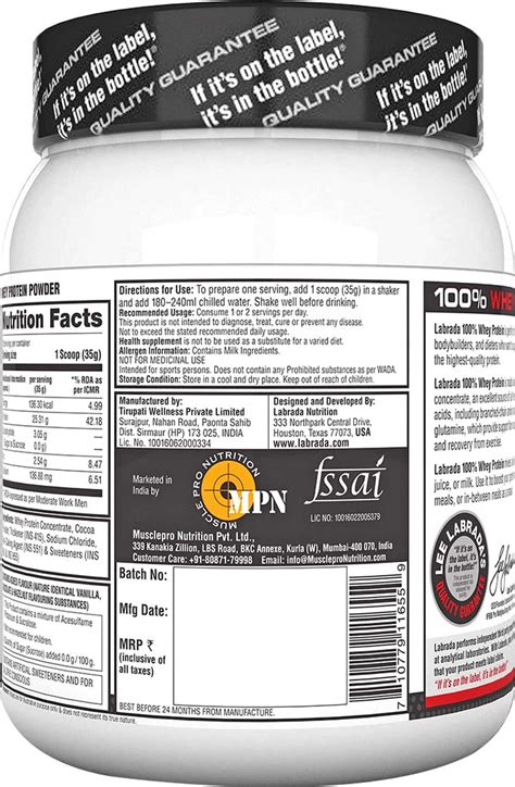 Buy LABRADA 100% WHEY PROTEIN - 2.2LBS (1KG) CHOCOLATE HAZELNUT Online ...