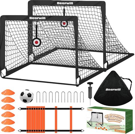 Soccer Goal, Kids Soccer Goals for Backyard Set of 2, 4x3ft Portable ...