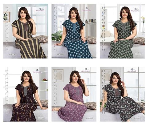 539 Kavyansika Hosiery Cotton Night Gowns – Kavya Style Plus