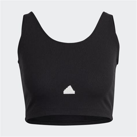 adidas Rib Cropped Top - Black | Free Shipping with adiClub | adidas US