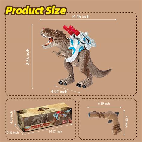 Buy SWTOIPIG Remote Control React to Shooting Dinosaur Toys, Electronic ...