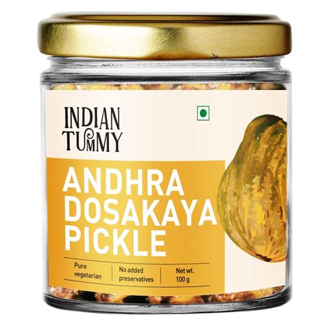 Indian Tummy Andhra Dosakaya Pickle - No Preservatives, Pure Spice Mix ...