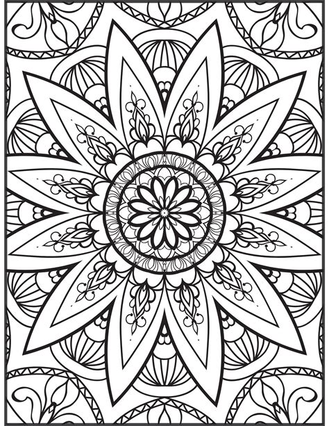 Relaxing Adult Coloring Pages, Printable Coloring Pages, DIY Coloring Sheets, Stress Relief Art ...