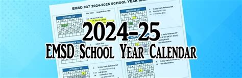 2024-2025 EMSD School Year Calendar | Glenview Middle School
