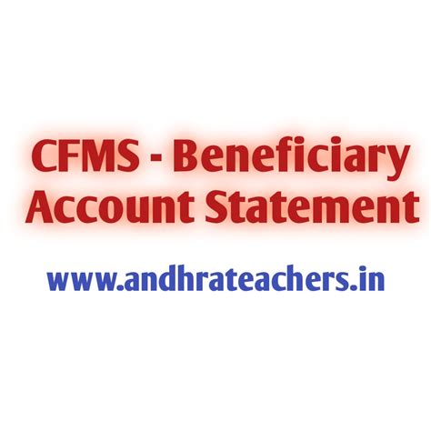 CFMS - Beneficiary Account Statement ~ Andhra Teachers Teachers Job ...