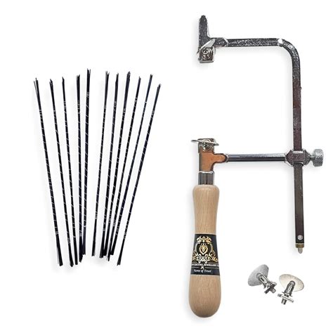 Johnson Tools Chrome Adjustable Coping Hand Saw with 120 Piece Blades ...