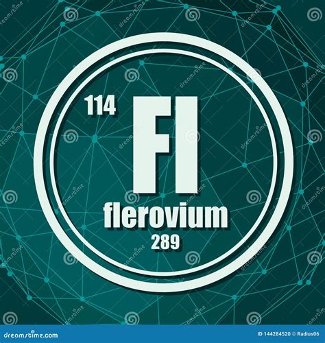 Flerovium Chemical Element. Stock Vector - Illustration of name, abstract: 144284520