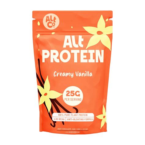 Alt Co Plant Protein Powder | Sugar Free | NON GMO | Creamy Vanila ...