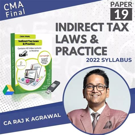 Indirect Tax Laws And Practice(CMA Final) - PAPER-19 Online Course ...