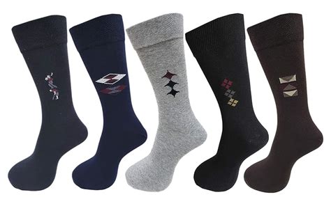 RC. ROYAL CLASS Men's Cotton Calf Length Formal Socks (Multicolour ...
