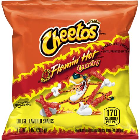Buy Cheetos Flamin' Hot Crunchy Cheese Flavored Snacks, 1 oz Bags, 10 ...