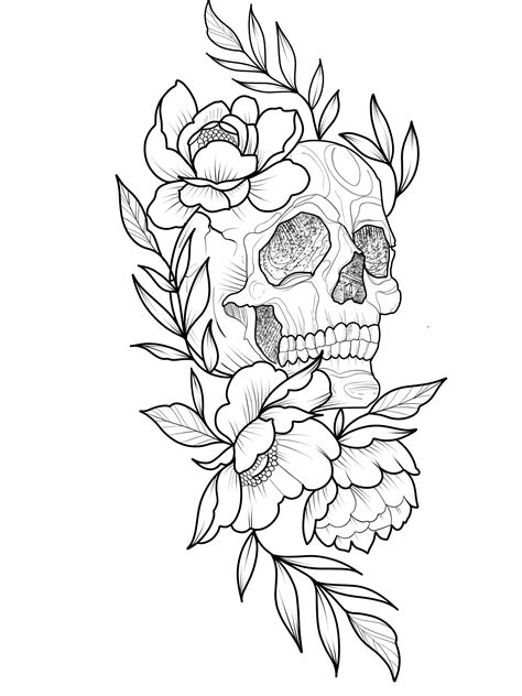 Pin by Revengetattoo on decalques 2023 | Skull tattoo flowers, Tattoo ...
