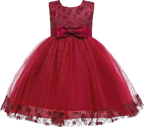 Buy Weileenice Holiday BigLittle Girl Flower Lace A-line Wedding Party ...