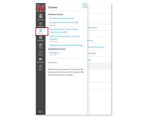 How-To: Show or Hide Courses in Canvas - Miami University