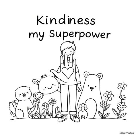 Vriendelijkheid Is Mijn Superkracht Kleurplaat kleurplaat